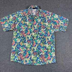 Vintage Bon Homme Abstract Button UP Shirt‎ Mens Medium M
